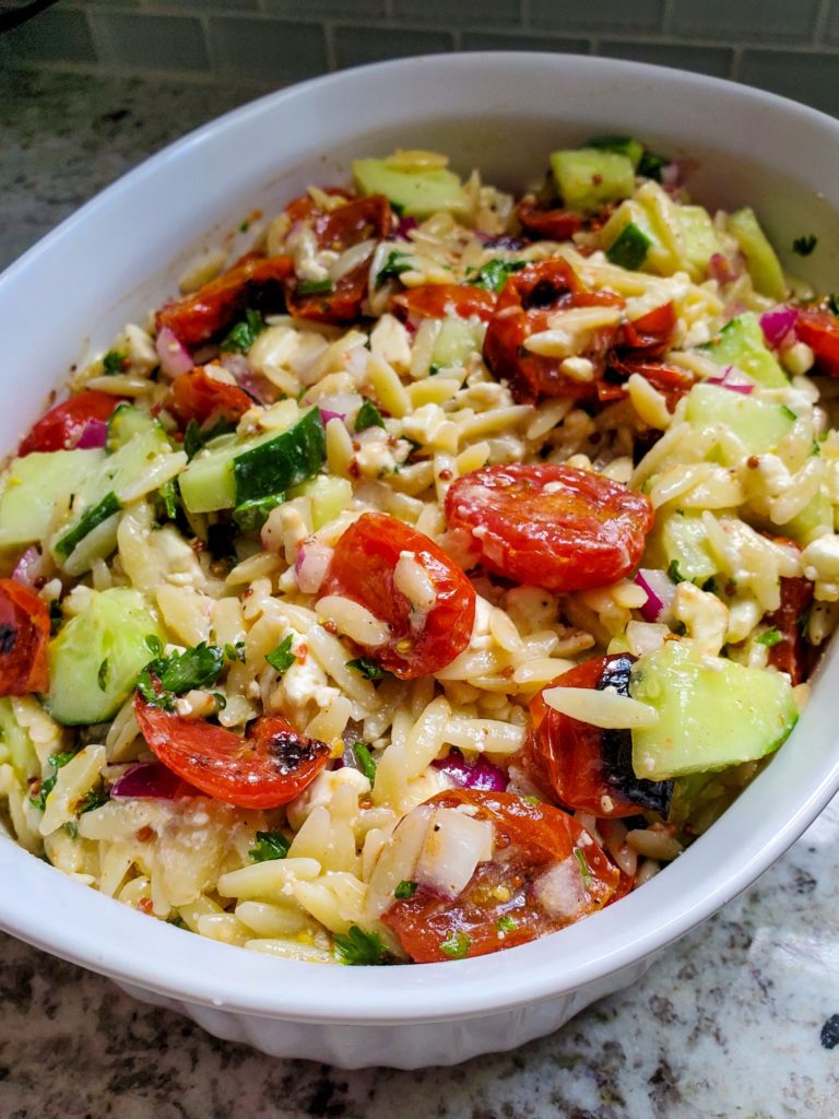 Orzo Salad (cold) - Three Chicks and a Whisk