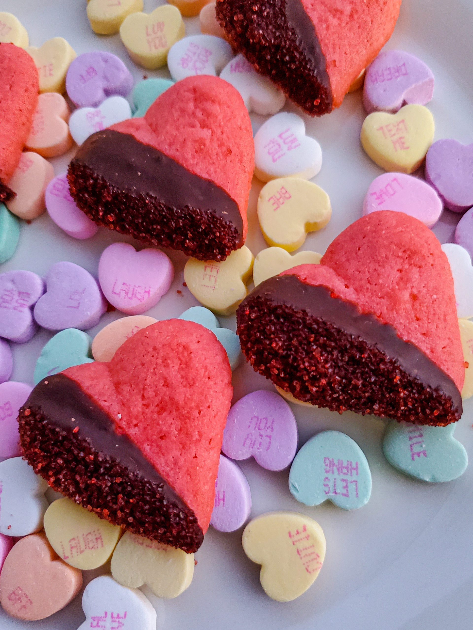 Valentines Day Spritz cookies - Three Chicks and a Whisk