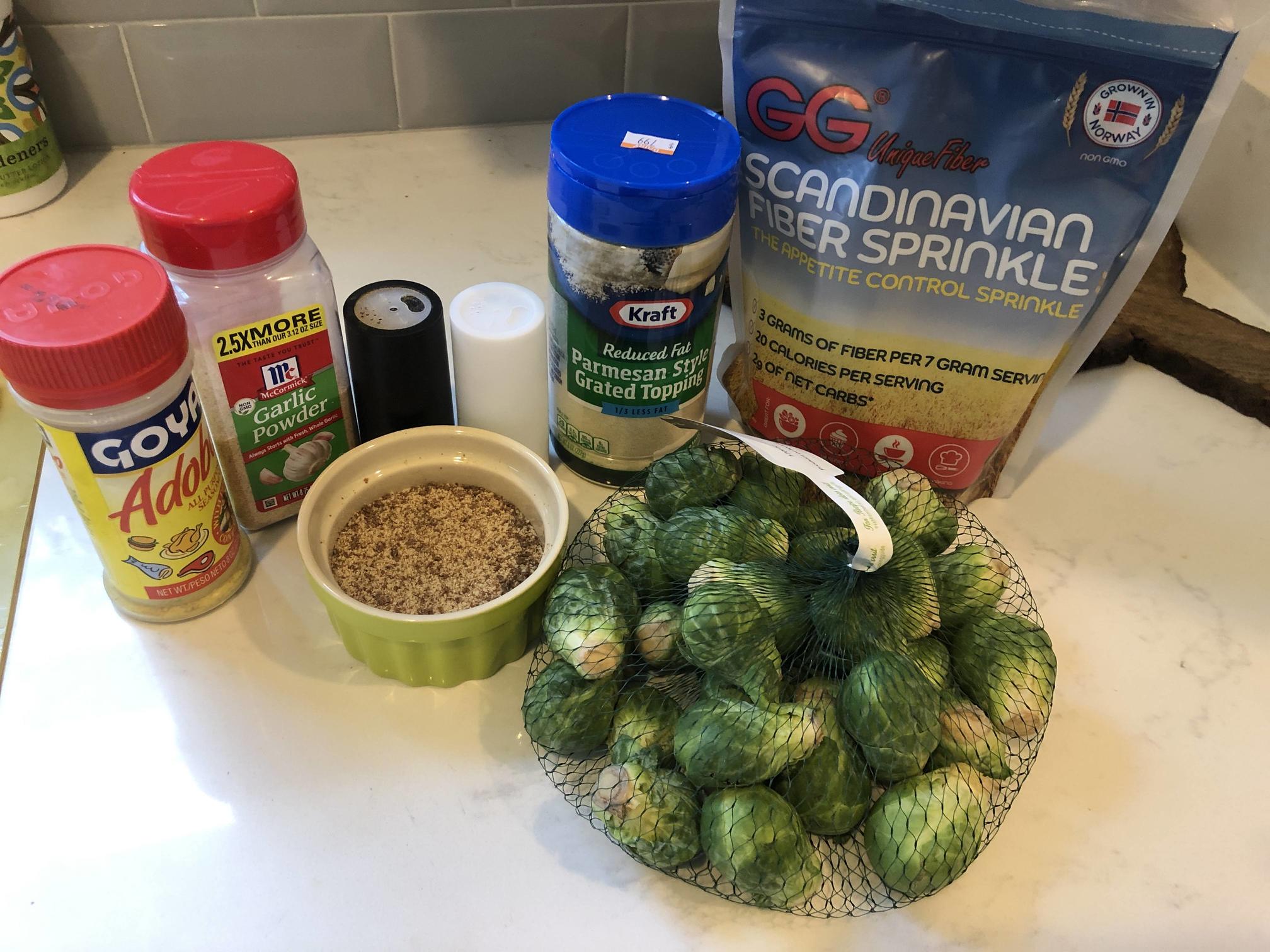 Crispy Garlic Parmesan Brussels Sprouts Three Chicks And A Whisk